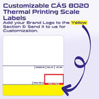 CEPRICO - Customizable CĀS Scale Labels - 48 Rolls of Thermal Printing Scale Labels – Compatible with CĀS LST-8020 | UPC Ingredient | Ideal for Supermarkets, Retailers and Grocery Stores
