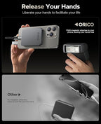 ORICO 2TB Magnetic Portable SSD, Metal Body, 4K 120 fps ProRes HDR Record and Store, Up to 460MB/s, USB C&A 2 in 1 Cable, External SSD Compatible with iPhone 16 Pro Max, Tablet, Computer - K5PLUS