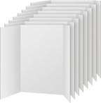 VinTS 8 PCS 36" x 48" Trifold Poster Board White Trifold Foldable Display Poster Board for School Projects, Science Fair,Graduation Exhibitions