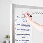 VIVO Modular Wall System, 2 PET and Whiteboard Panels, Professional Office Cubicle Dividers, Freestanding Privacy-Screen, 66 inches High, White and Dark Gray, PP-MWS63WB