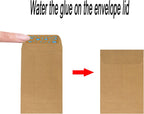 200 Pack #1 Kraft Coin Envelope 2.25 X 3.5 inches Kraft Envelopes Classic Small Parts Envelopes with Self Adhesive Gummed Flap for Coins Cash Credit Cards Seeds