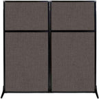 Versare Workstation Partition | Portable Wall Divider | Modern Office Cubicle | Free Standing Privacy Screen | Flexible Work Space | 66" x 70" Mocha Fabric Panels