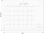 Cabbrix Simplified Desk Calendar 2025-2026 with Desktop Mat, Desk Pad Calendar Large 21" x 16-1/2" Covering July 2025 to June 2026, Monthly Desktop Calendar for Home School and Office (Beige)