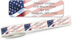 Colorful Images American Glory Patriotic Rolled Personalized Return Address Mailing Labels with Dispenser, Customize with Name & Shipping Address, 500 ¾” x 2½” Self Adhesive, Easy Peel Label Roll