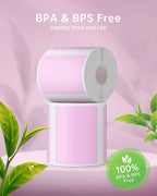 Phomemo M220 Labels,3 Roll Pink Labels for M220 M110 M108 M250 M260 M221 M200 M120 M150 Label Maker,1.57'' x 1.18''(40 x 30mm) Sticker Label for Barcode,Name,Home,Office,School