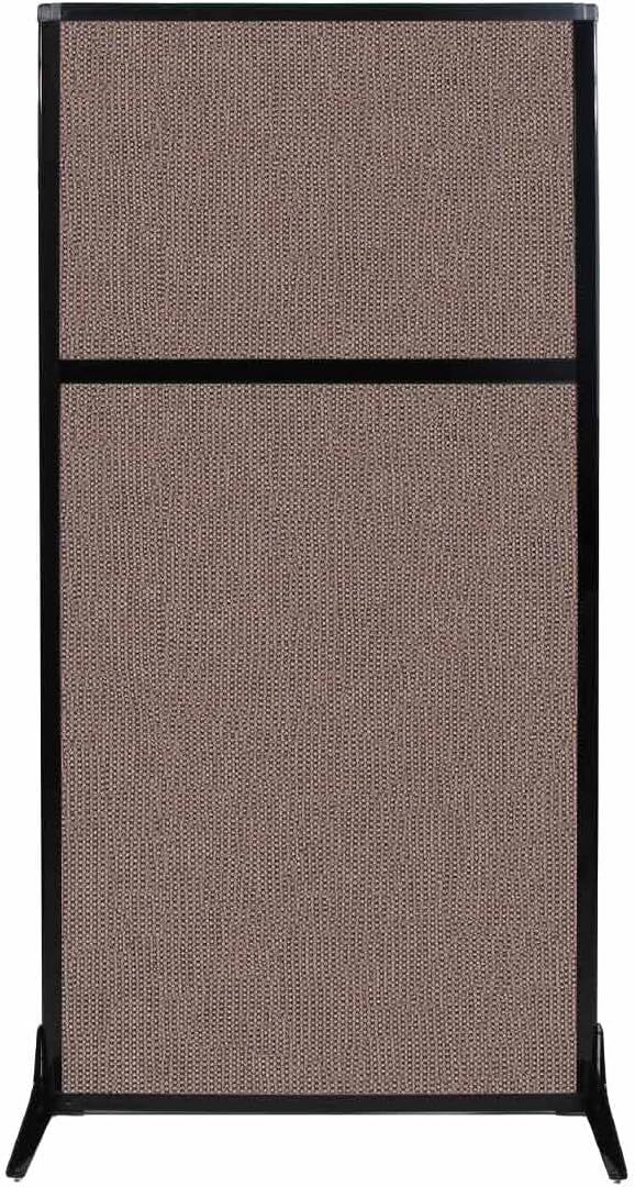 Versare Workstation Partition | Portable Wall Divider | Modern Office Cubicle | Free Standing Privacy Screen | Flexible Work Space | 33" x 70" Latte Fabric Panels