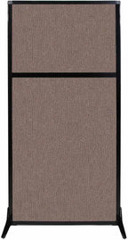 Versare Workstation Partition | Portable Wall Divider | Modern Office Cubicle | Free Standing Privacy Screen | Flexible Work Space | 33" x 70" Latte Fabric Panels