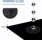 Magnetic Glass Writeboard 48"x36" Premium Tempered Dry Erase Boards Wall Mounted Frameless Whiteboard Bulletin Message Boards (Black)