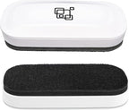 Maxtek Magnetic Dry Erase Eraser, 2 Pack, for Glass Board, Calendar, Whiteboard, Office and School Supplies (Pure White)