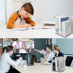 6 Pack Clear Acrylic Magazine File Holder, Acrylic Vertical File Organizer File Folder Bin Storage File Folder Rack Clear Plastic File Folder Organizer for Home Office Space