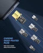 AINOPE External Hard Drive Cord 10Gbps Micro B to USB C External Hard Drive USB C to Micro B Cable Nylon Braided for MacBook Air/Pro, Seagate, WD Toshiba, SSD, iPhone, iPad, Camera, 1.6FT, Grey