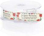 Ivory Holiday Floral Rolled Address Labels/Roll of 250 Personalized Return Address Labels/Designer Return Address Stickers in Elegant Plastic Dispenser