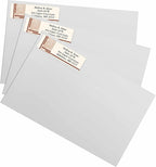 Brown Marble Designer Rolled Address Labels with Elegant Plastic Dispenser