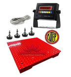 Liberty LS-800-3x3 NTEP Certified (Legal for Trade) Heavy Duty Industrial Floor Scale | 36" x 36" | Capacity of 1000 lbs x 0.2 lb Red