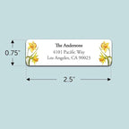 Return Address Labels - Personalized Flower Address Stickers on Sheets (50-1000 Labels)