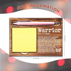 Gift for Cancer Warrior, Cancer Support Encouragement Gifts Her, Gift for Cancer Patient, Breast Cancer Gifts for Her, Warrior Gift for Cancer Survivors Self-Stick Note Pad Holders-DW36