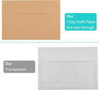 65 Packs A4 Invitation Envelopes, Brown Kraft Envelopes, 4x6 Photo Envelopes for Invitations, Envelopes Self Seal for Weddings, Baby Shower, Photos, Postcards, Greeting Cards, Mailing