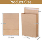 50 Pack 9.4" x 13.2" Expandable Catalog Envelopes, Large Kraft Document Envelopes Self Seal Manilla Envelopes Mailing for Documents, Magazines, Photos