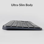 Keychron B6 Pro Ultra-Thin Wireless Keyboard, Full-Size ZMK with Numeric Keypad Quiet Typing, 2.4 GHz/Bluetooth 5.2/Wired Connection Long Battery Life, Compatible with Mac Windows Linux - Space Gray