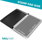 MaxMark Large Gray Stamp Pad - 2-3/4" by 4-1/4" - Premium Quality Felt Pad