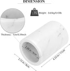 WORHE Natural Marble Pen Holder for Desk, Handcrafted Volakas Sturdy Desk Organizer for Office Supplies Storage Desktop Stationary Makeup Brushes Cup Pencil Holders for Home White (DL002)