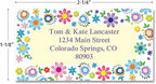 Colorful Images Cheerful Florals Return Address Mailing Labels, Personalize with Name & Address, Set of 144 Self Adhesive, Easy Peel Flat Label Sheets, Large, 1 Design