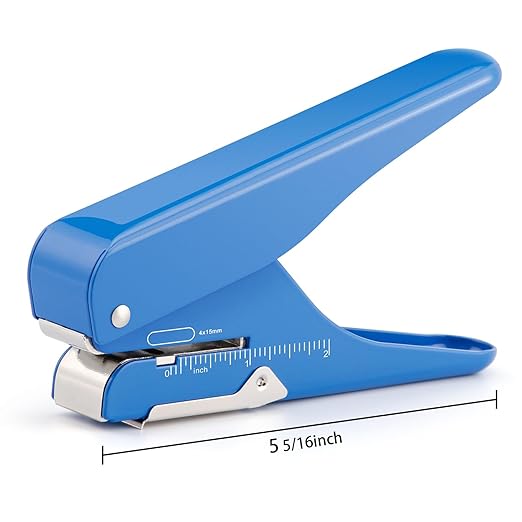 Handheld Badge Slot Hole Punch: Imlike Card Punch with Garbage Collector, Slot Puncher for PVC ID Card, Business Card, Name Tag and Luggage tag, 19/32" x 5/32" Hole, All Metal Construction