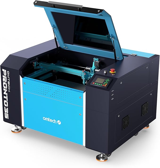 OMTech 60W CO2 Laser Engraver, 28"x20" Laser Engraving Machine with Autofocus 2 Way Pass-Throughs Built-in Air Assist, Commercial Laser Cutting Etching Machine for Wood Glass Acrylic Leather More