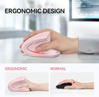 TECKNET Ergonomic Mouse, Wireless Bluetooth Vertical Mouse, 4800 DPI Optical Tracking, 6 Adjustable DPI, Quiet Clicks, 2.4GHz with USB A Receiver, 12 Months Battery, 6 Buttons, Wide Compatibility