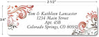 Colorful Images Colorful Gray Swirls Rolled Personalized Return Address Mailing Labels with Dispenser, Customize with Name & Shipping Address, 250 ¾” x 2½” Self Adhesive, Easy Peel Label Roll