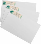 Brushed Moose Designer Rolled Address Labels with Elegant Plastic Dispenser