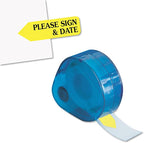 Redi-Tag Redi-Tag Please Sign and Date Arrows in Dispenser (RTG81124), Yellow, 1-Pack
