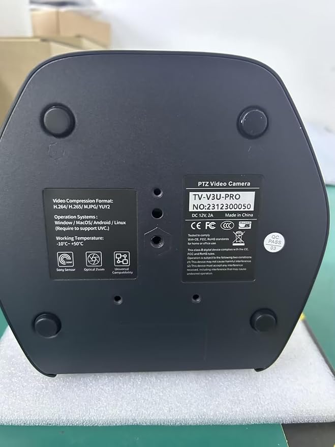 3X Optical Zoom PTZ Camera HDMI USB 3.0 1080P 60fps 114-Degree Wide-Angle for Video Conference Business Meeting Live Streaming Online Learn with Zoom YouTube Teams OBS and More