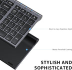 iClever BK10 Bluetooth Keyboard, Universal Bluetooth 5.1 Wireless Keyboard with Number Pad, Ergonomic Design, Multi-Device Compatibility, Stable Connection for Mac, iPad, iPhone, Android, Windows