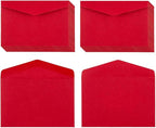 120 Pack Mini Envelopes Red Envelopes Small Self-Adhesive Kraft Paper Envelopes Tiny Pockets for Valentine's, Christmas, Holiday Small Gift Cards Invitations Business Notes(4.13"×2.76") (Red)