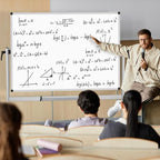 XBoard Rolling Whiteboard 48x36 inch | Double-Sided Mobile Dry Erase Board Aluminium Frame for Home School Office Live Streaming