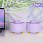 SKYDUE 2 Pack Pen Holder, 360 Degree Rotating Pencil Holder for Desk Organizer, Rotating Desktop Pen Organizer with 5 Slots, Office Supplies, Pencil Cup for Office, School, Home