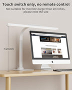 LED Desk Lamps for Home Office with Base, 24W Brightness Touch Control Desk Light, Adjustable Gooseneck Tall Office Lights for Drawing,Reading,Crafts,Gaming,Workbench,Architect,Study, White