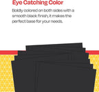 School Smart Railroad Poster Board Paper, 22 x 28 Inches, 6-Ply, Black, Pack of 25