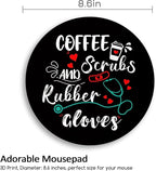 Funny Round Mouse Pad, Small Mousepad with Non-Slip Rubber Base, Stitched Edge Mouse Pads Mat for Desk Wireless Computer Mouse Office Laptop Home Gaming Men Women, 8.6 x 8.6 Inch