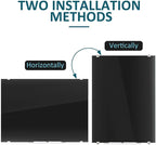 Magnetic Black Glass Dry Erase Board, 72" x 43" ZHIDIAN 2-in-1 Ultra-Large Splicing Black Glass Whiteboard for Wall, Home Office Frameless Glass Blackboard