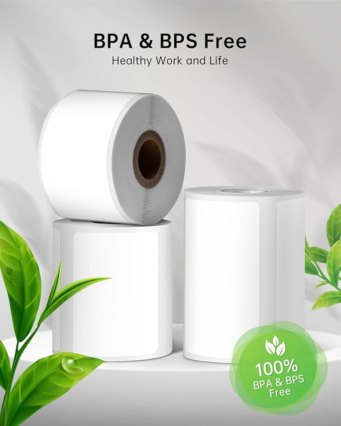 Phomemo Labels Set, M220 M110 M108 M250 M260 M150 M221 M120 M200 Label Maker Tape,Black on White Thermal Paper Self-Adhesive Stickers, Include 1.57'' x 1.18'',1.96'' x 1.18'',1" x 2-5/8"