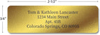 Colorful Images Gold Metallic Foil Rolled Return Address Mailing Labels with Dispenser, Customize with Name & Shipping Address, 500 Self Adhesive, Easy Peel Sticker Label Roll, 3/4" x 2 1/2"