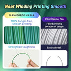 FLASHFORGE Chameleon Gradient Rapid PLA Filament Yellow & Green, High Flow Speedy Filament 1.75mm Max 500mm/s Fast Printing, Displays Shimmering Effects from Various Angles and Light