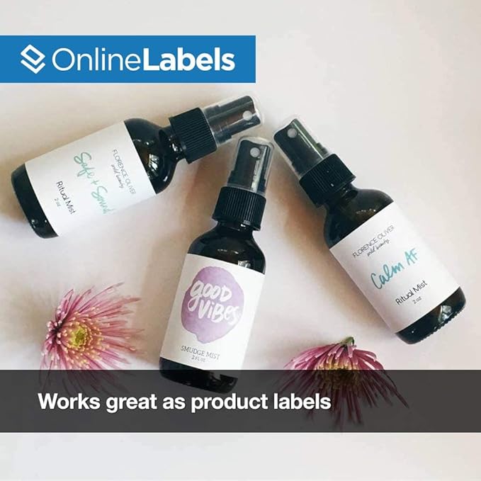 4 x 2 Rectangle Mailing Labels - Permanent, White Matte - Address, Shipping, Gift - Pack of 100,000-10,000 Sheets - Inkjet/Laser Printers - Online Labels