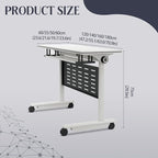 4Pack Conference Room Table, Folding Conference Table for Office Classroom, Mobile Training Tables with Casters Silent Wheels, Large Rectangular Convertible Modular Seminar Tables (L63in)