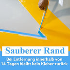 4 Rolls Painters Tape Blue Painters Tape 2 Inch Wide, Multi-Surface Masking Tape Bulk, 1.89 in x 220 Yd Total Blue Tape for Wall Painting Home Improvement DIY Crafts