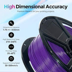 FLASHFORGE Rapid PLA Filament 1.75mm, High Flow Speedy 3D Printer Filament, Experience Exceptional Performance with 500mm/s High-Speed Printing, Neatly Wound & Top-Notch Filament (Purple)