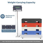 48"x48" Industrial Floor Scale, Professional Platform Scale with Digital Indicator, Accurate Weighing Scale for Warehouse Shipping and Industrial Use, 10000 lb x 1 lb, Grey