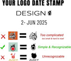 Custom Date Stamp Personalized Signature Logo Stamp with Date Self Inking Signature DD MMM YYYY Stamper for Business 1 Line Name Text with Date Choose from Multi Fonts & Colors
